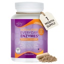 Dr. Liz Cruz Everyday ENZYMES - Digestiesupplement, Dieetsupplementen, Medical-Grade Super Enzymes, Bloating, Gas and Reflux Relief for Women, Men, & Children Non-GMO, 100 Veggie Capsules