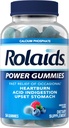 Rolaids Power Gummies, Fast Relief of Occasional Heartburn and Acid Indegestie, Dieetsupplement, Gladde Berry, 54 Gummies