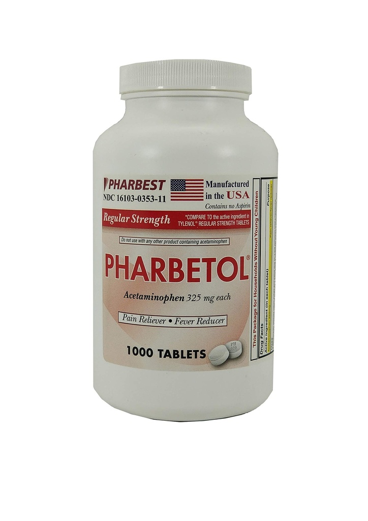 Pharbest acetaat 325 mg 1000 tabletten