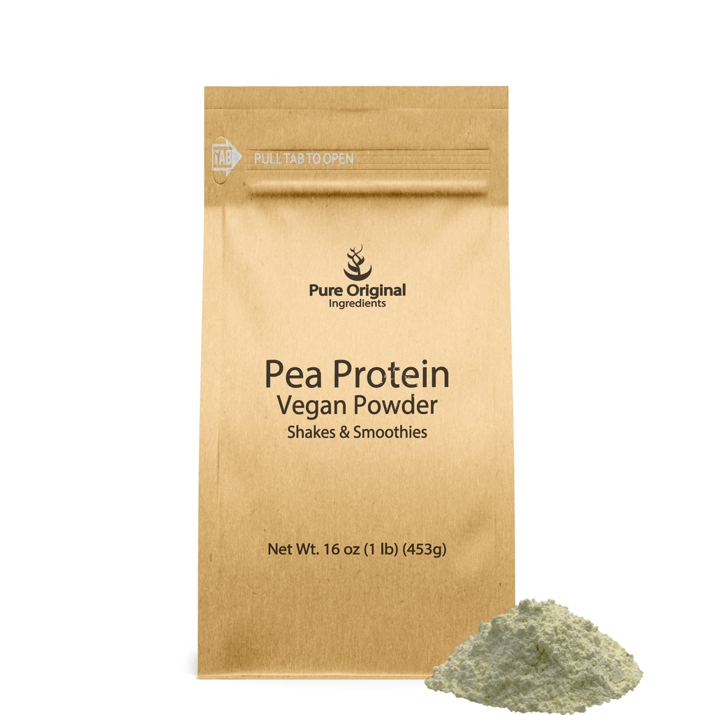 PURE ORIGINEEL INGREDIËNTEN Pea Vegan Proteïne Poeder (1 lb) Glutenvrij, van gele erwten