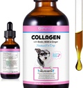 Liquid Collagen for Dogs - Natural Dog Liquid Collagen Skin and Coat - Supports Dogs Itch Relief and Joint Health - Bacon Flavor / 2.02 Oz
