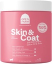 Open Farm Skin & Coat Kauwen, Hondensupplement, Honden Vitaminen, Ondersteunt een zachte en glanzende jas met behulp van Traceable en Vet-Approved Ingredients, 12,7 oz, 90 Tellen