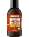 Kate Naturals Zonnebloem Lecithin Liquid voor koken en bakken. Liquid Lecithin for Gummies, Smoothies & Borstvoeding Supplement (4oz, Organic, Vegan, Gluten-Free)