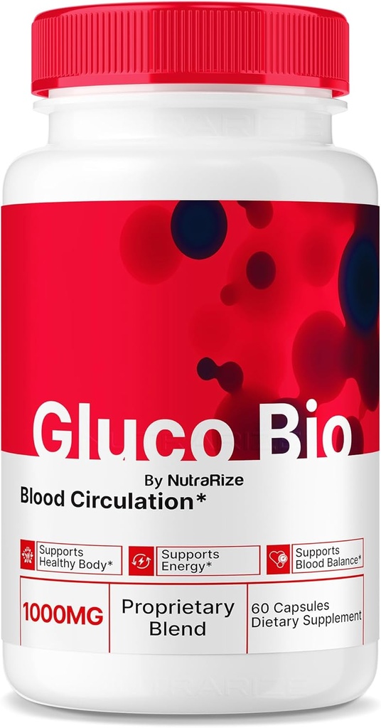 GlucoBio Capsules, Officiële Gluco Bio Support Supplement, Alle natuurlijke formule ter ondersteuning van de algehele gezondheid en welzijn, Premium vitamine pillen, GlucoBio Reviews (60 capsules)