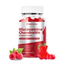 Glucosamine Chondroïtine Gummies met MSM & Vlierbes Extra sterkte - Gezamenlijke ondersteuning, Antioxidant Immuun Ondersteuning Supplement voor volwassenen, mannen & vrouwen mineralen, co-enzym Q10, DHA - 60 Raspberry Gummies