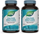 Nature's Way Calcium Magnesium & Zink Mineral Complex, ondersteunt Bone Health & Muscle Function*, Immune Support*, 250 Capsules (Verpakking mei Vary) - 2 Pack