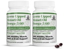 TURNER Nieuw-Zeeland Groene Lipped Omega-3 Mosselolie, 53x Hogere Potentie met UAF1000+ Super Antioxidant, Geen Fishy Aftersmaak, 2 Flessen, 120 Softgels