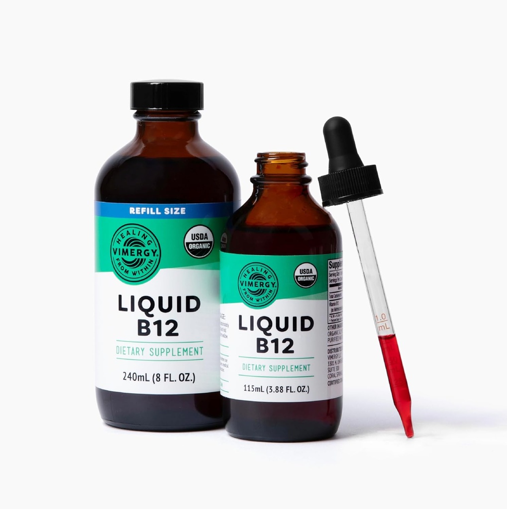 Vimergy Liquid B12 (115 ml) en Liquid B12 Refill (240 ml) - Bundel