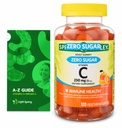 Zero Sugar Vitamin C Gummies Dieetsupplement, 250 mg, 120 Ct Bundel met exclusieve vitamines en mineralen - A tot Z - Beter Ligth&Spring Guide