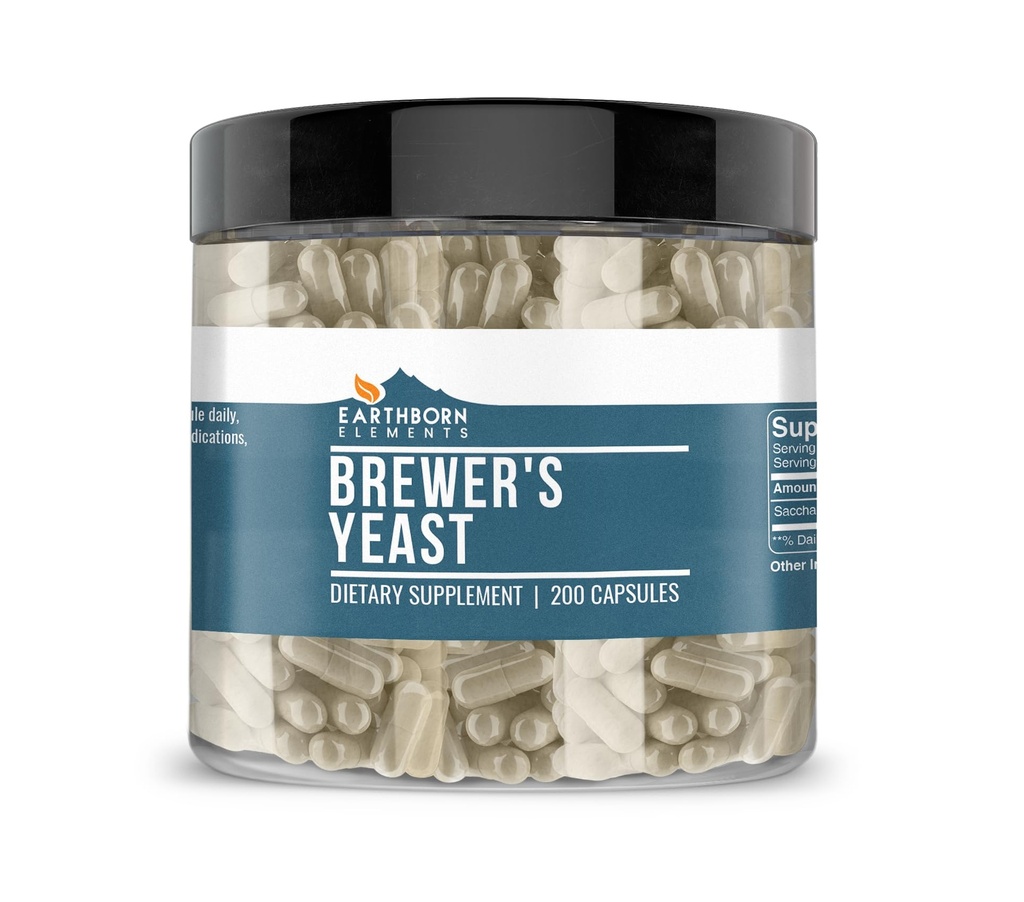 Earthborn Elements Brewer's Gist 200 Capsules, Pure & Onverdund, Geen Additieven