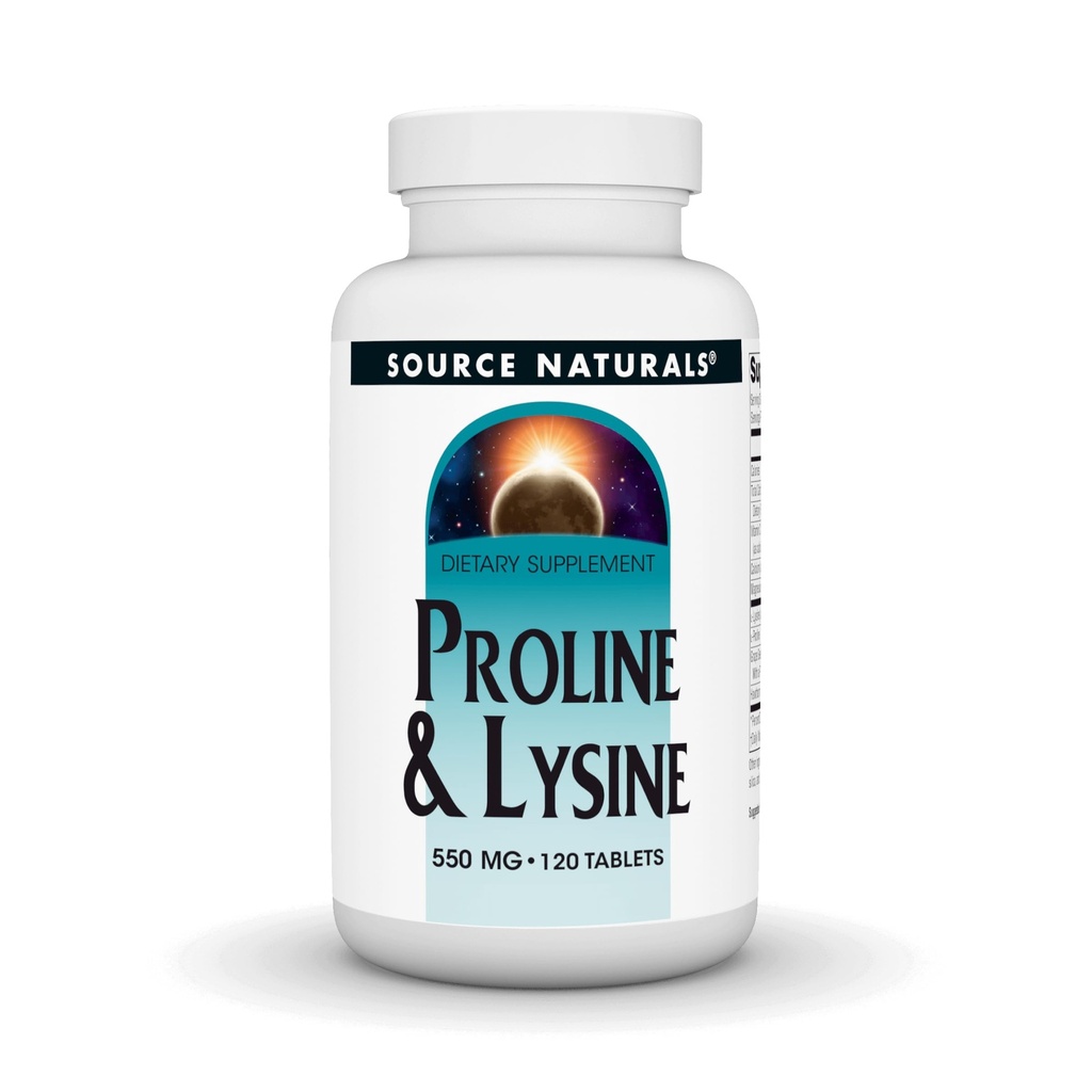 Bron Naturals Proline & Lysine, 550 mg - 120 tabletten