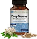 Diepe dromen ~ Natuurlijke kruiden slaapsupplement bevordert diepe, rustgevende slaap, niet-gewoonte vormen met Melatonine, L-Tryptofaan, Valeriaan, GABA, kamille, & Passiebloem (60 capsules)