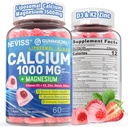 Calciumsupplementen voor vrouwen, mannen - Liposomale Calcium 1000mg Met Vitamine D3 K2, Magnesium Glycinate, Zink, Boron, Silica voor Bone Health - Suikervrij Calcium Magnesium Zink Gummies, Vegan, 60 Tellen