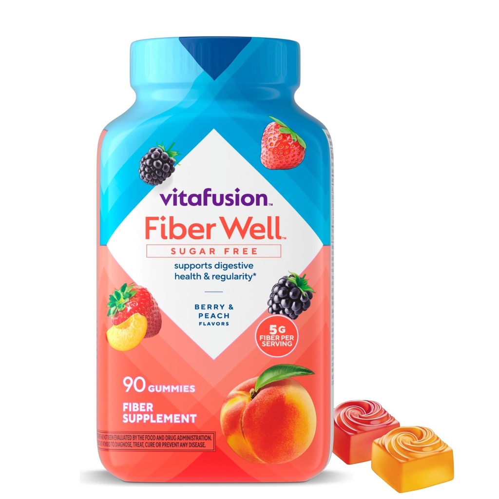 Vitafusion Fiber Well Gummy Vitaminen, 90 Tellen (Verpakking mei Vary)