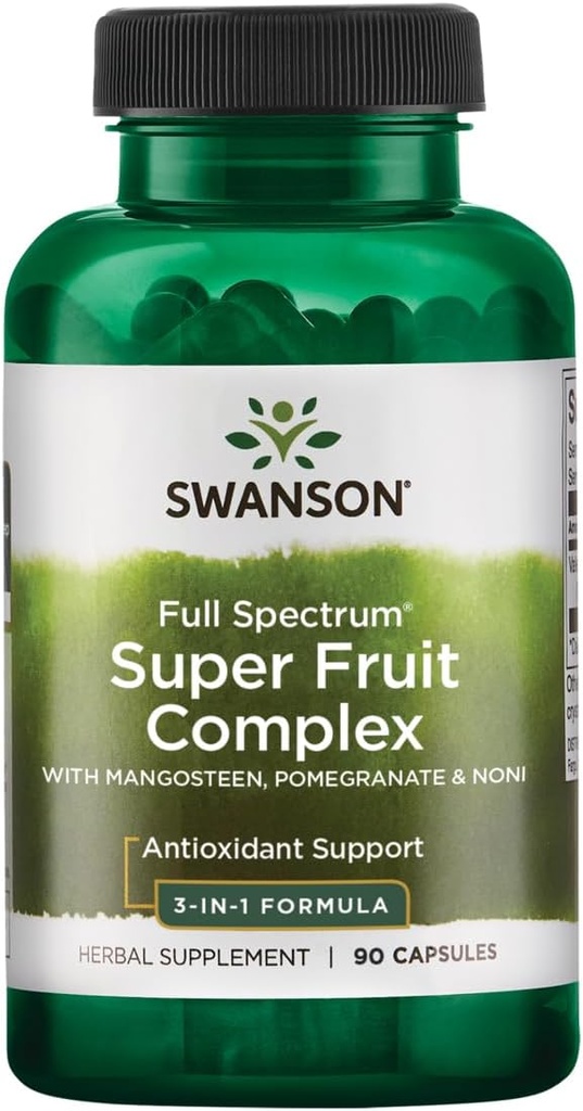 Swanson Mangosteen/ Granaatappel/Noni Complex Antioxidant Ondersteuning Gastorintestinale ondersteuning 240 Milligrammen 90 Capsules