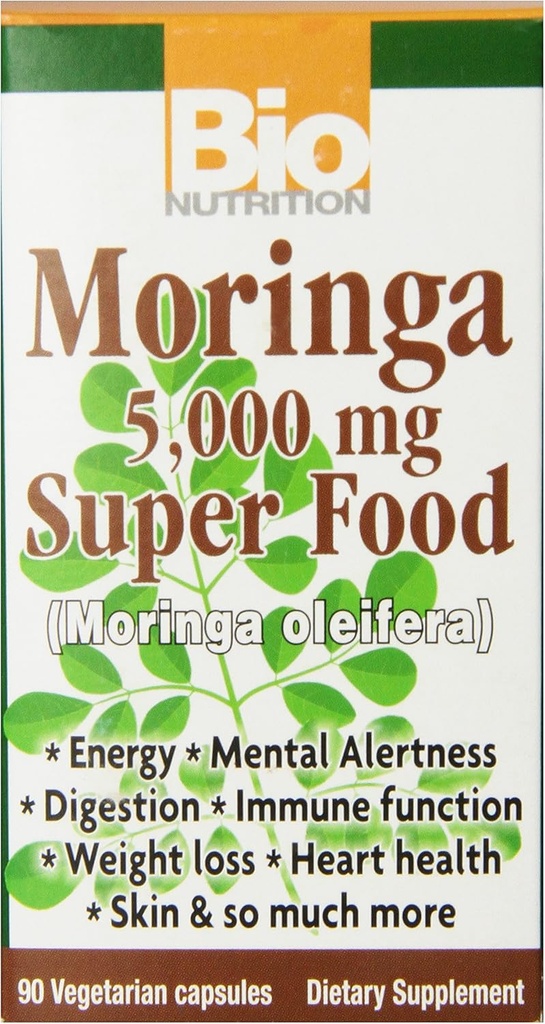 Bio Nutrition Moringa Oleifera Superfood Supplement 5000mg 90 Vegetarische Capsules