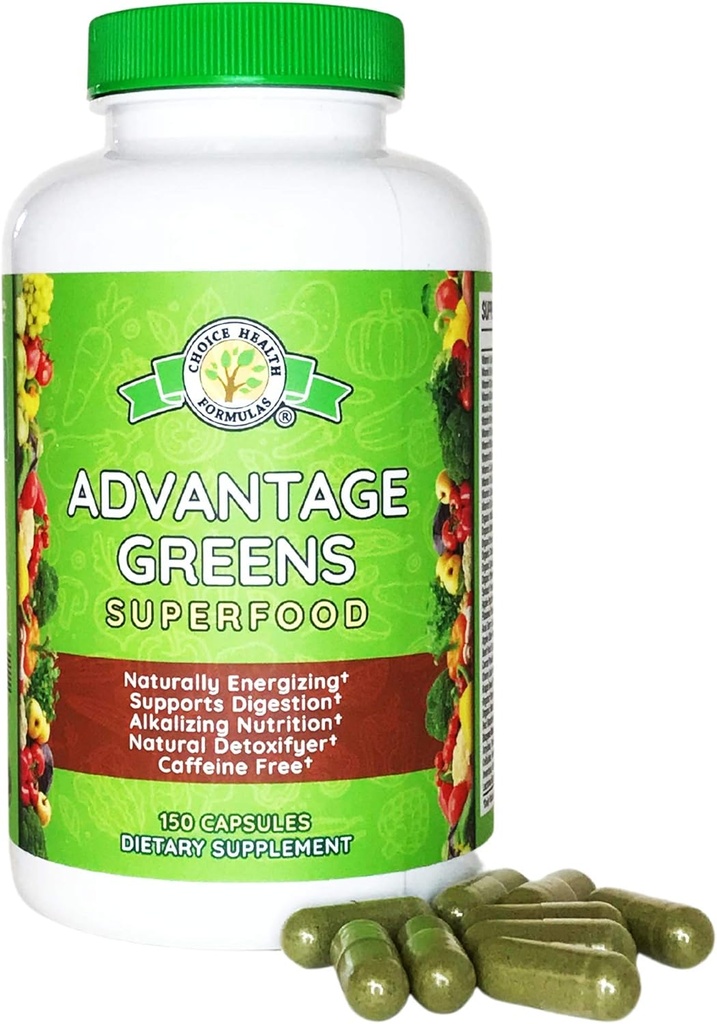 Voordeel Groenen Superfood - Energiepromotor - Tarwegras, Gerstgras, Spirulina,
