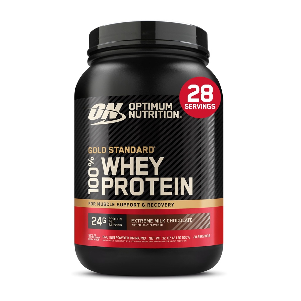 Optimale voeding Gold Standaard 100% Wei Proteïne Poeder, Extreme Melk Chocolade, 2 Pond (verpakking van 1) (Verpakking mei Vary)