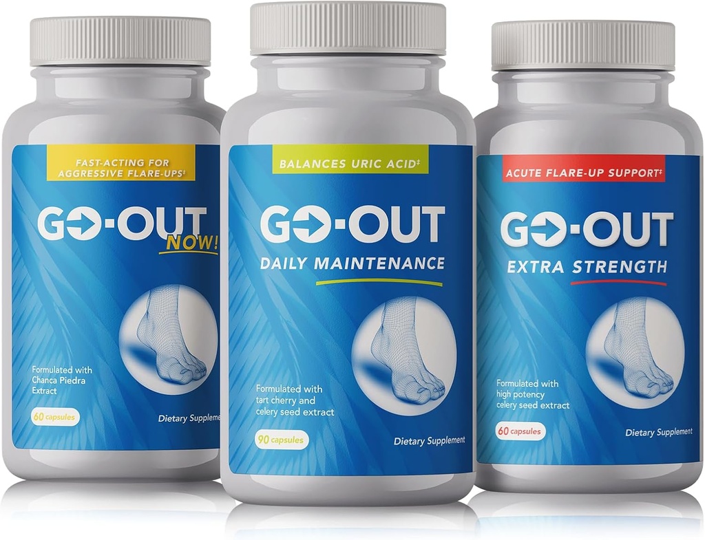GO-Out Bundle - Uitgebreide Uric Acid Management Solution met dagelijks onderhoud, extra kracht, en nu!