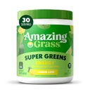 Verbazingwekkende Gras Greens Blend Energie: Smoothie Mix, Super Greens Poeder & Plant Based Cafeïne met Matcha Green Thee & Beetwortelpoeder, Citroen Lime, 30 Servers (Verpakking mei Vary)