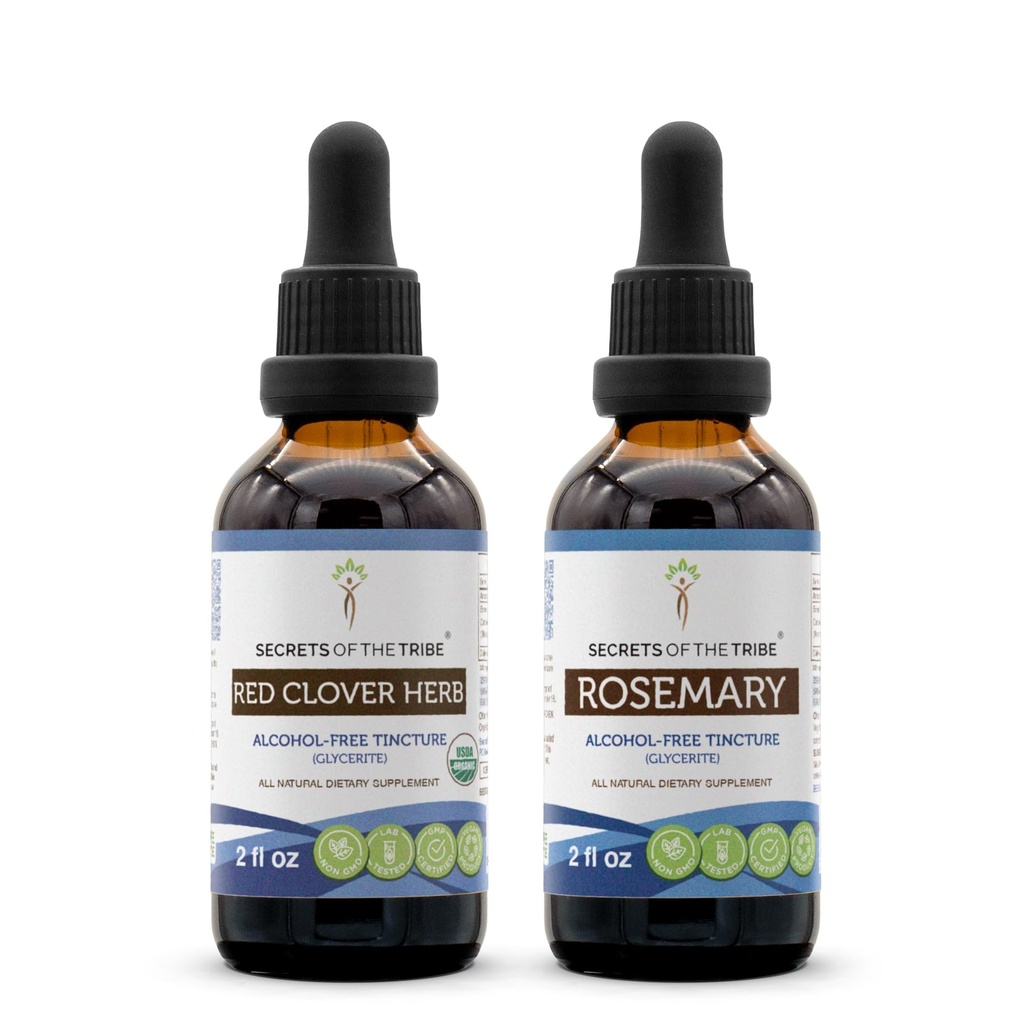 Red Clover Herb USDA Organic and Rosemary Liquid Extract (2 st.) 