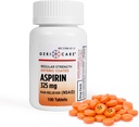 Enteric Coated Aspirine Tablets 325mg (100 tellingen) by GeriCare- NSAID Pain Reliever & Fever Reducer Coated Aspirine for Adults- Regular Strength Aspirine for Headth Artritis Menstrual & Muscle Pain
