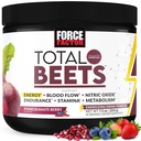 Force Factor Total Beets Energy Drink Mix, Superfood Beet Root Powder met nitraten om energie en ondersteuning Circulatie, bloedstroom, stikstofoxide en uithoudingsvermogen, Heart Health Supplement, 30 porties