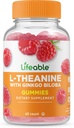 Levensvatbare L Theanine met Ginkgo Biloba - Grote Proeverij Natuurlijke Smaak Gummy Supplement Vitaminen - Non-GMO Gluten Gratis Veganistische Kauwgom - om u te helpen Focus en ontspannen - voor volwassenen Mannen Vrouwen - 60 Gummies