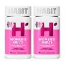 Habit Womens Multi Supplement 2 Pack (120 Capsules) - New Look, Supports General Health & Wellness, 23 Essentiële Vitaminen en Mineralen, Fruitextracten, Folaat, IJzer, B12, Biotine, Non-GMO