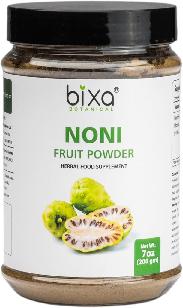 bixa BOTANIC Ayurvedic Natural Herbal Supplement Noni Powder Pure Authentic Premium Quality (Morinda Citrifolia) 7 Oz / 200g