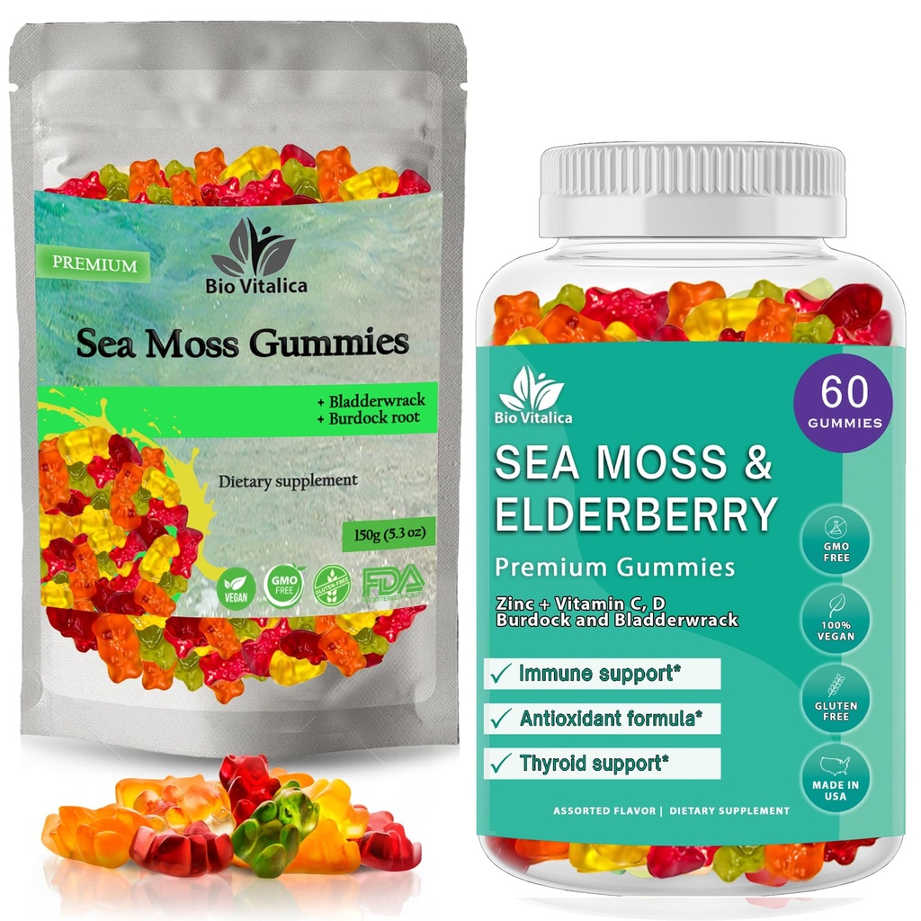 Sea Moss Elderberry & Irish Sea Moss Gummies (Bundle)