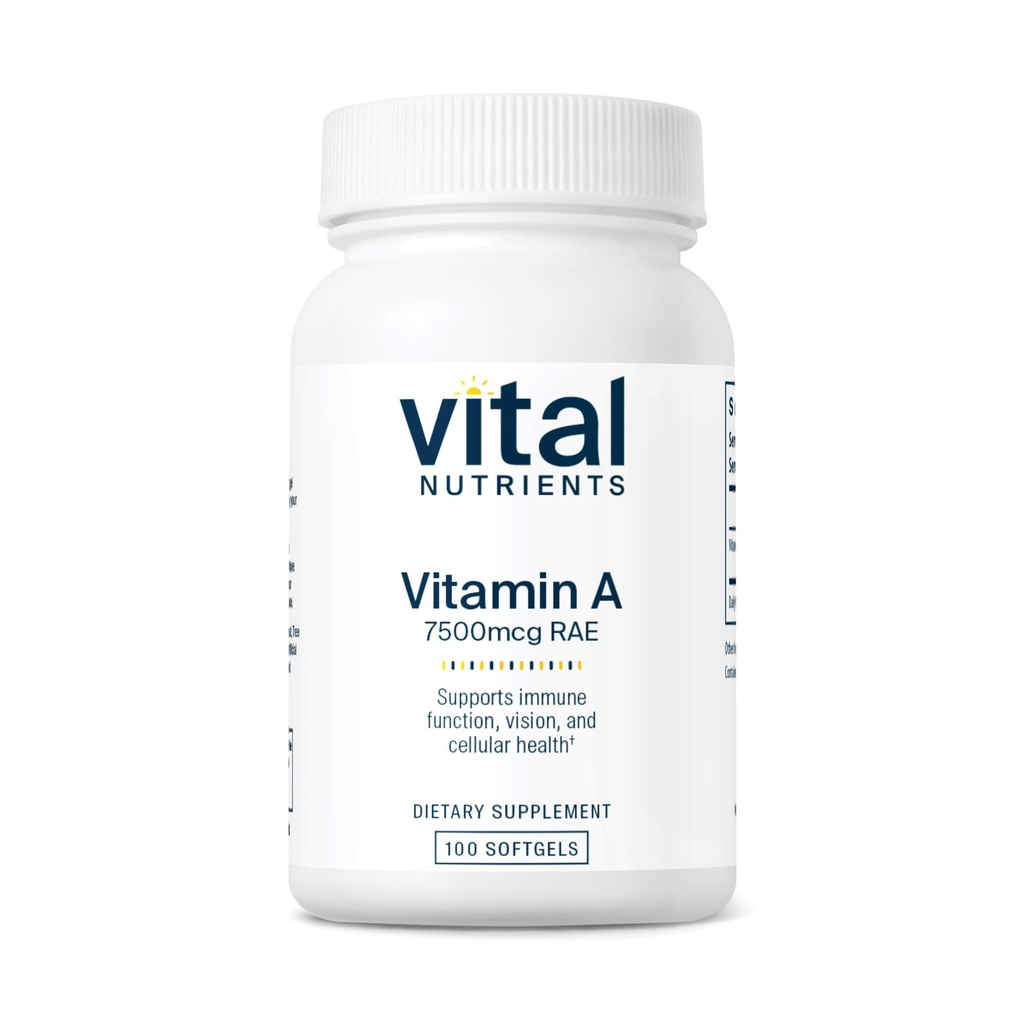 Vitale voedingsstoffen Vitamine A 7500mcg RAE Een vitamine A Supplement voor Immuunfunctie, Visie, Huid, en Cellular Health 