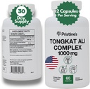 Tongkat Ali 1000MG Extract Supplement - 30 dagen levering - Athletische prestaties ondersteuning - Natuurlijke Aphrodisiac, Testosteron & Immunity Ondersteuning - Krachtige Antioxidant Voordelen