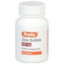Rugby zinksulfaat 220 mg tabletten - Gemaakt met zinksulfaat heptahydraat - Dieetsupplement - 100 telling (1 verpakking)