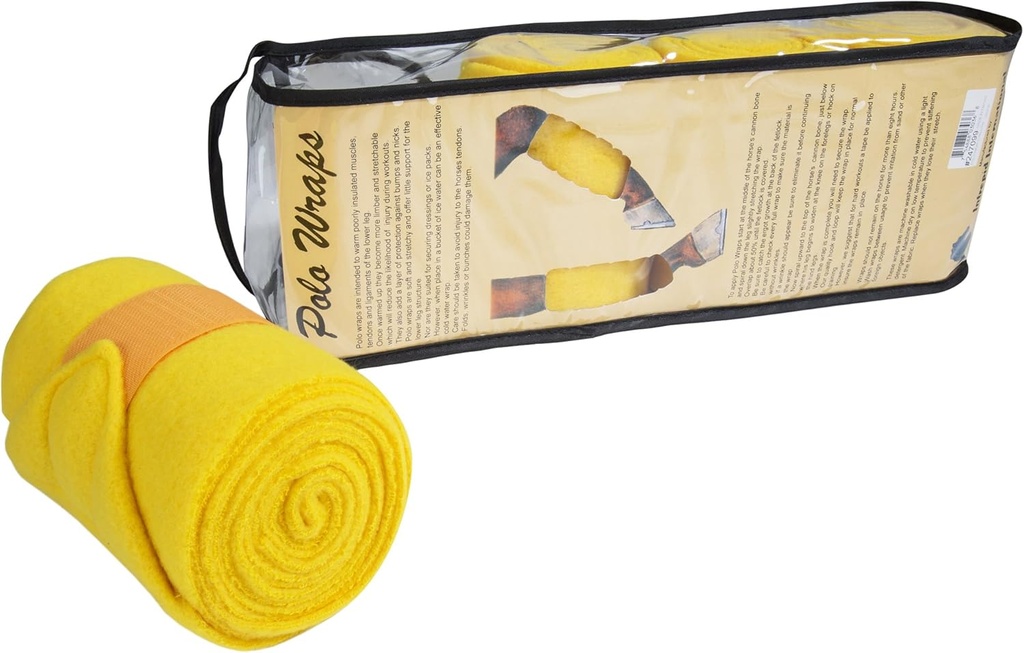 Intrepid International Polo Wraps for Horses Set of 4 Cotton Bandage Wrap, Horse Leg Wraps, Vet Wrap for Horses, Horse Size, Exercise Training Bandage