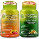 supplementen STUDIO Liposomale Vitamine C 1100mg Liquid Gel Capsules - Bundelen met - Liposomale Glutathion 500mg Supplement