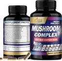 Biologische Cadane Mushroom Complex Supplementen - Brain Health, Immune System, Memory & Energy Production - 13in1 met Lions Mane Mushroom, Bacopa, Reishi & More - 90 Vegan Capsules