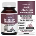 Total Selenium - 200 mcg, Plant-Based Selenium - Full Spectrum, Bevat 4 essentiële organische vormen van Selenomethionine - Afgeleid van Knoflook - 60 capsules