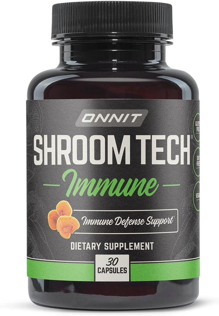 Onnit Shroom Tech Immune: Dagelijks Immune Ondersteuning Supplement met Chaga paddo (30ct)