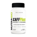 NutraBio CaffPlus, Dual Source Cafeïne met Theanine voor gezonde energie Boost - 60 plantaardige capsules