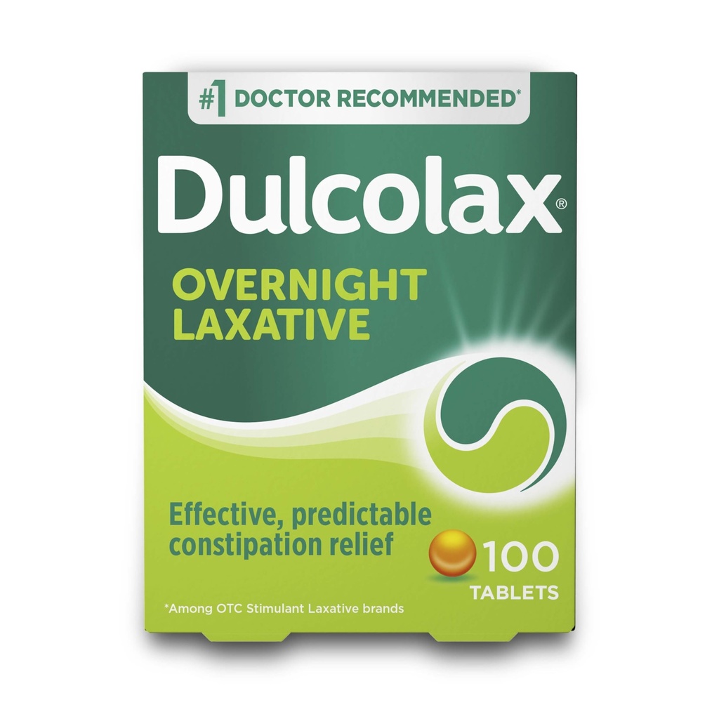 Dulcolax Stimulerende Laxatieve Tabletten, Voorspelbare en effectieve Constipatie Verlichting, Verlicht Straining & Bloating, Bisacodyl 5 mg, 100 Tel.