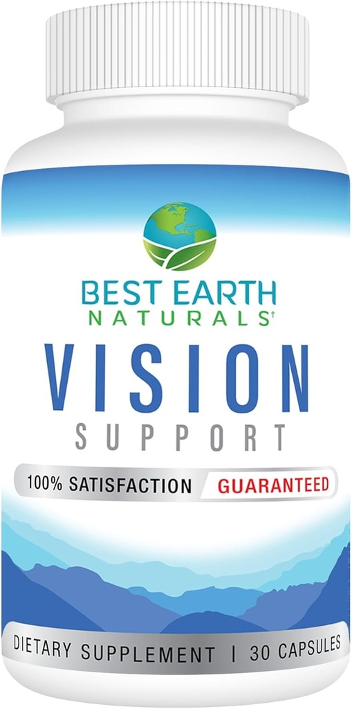 Vision Support Formula Supplement met Oogvitaminen, Luteïne, Vitamine A, Quercetine en Meer - 30 Tellen