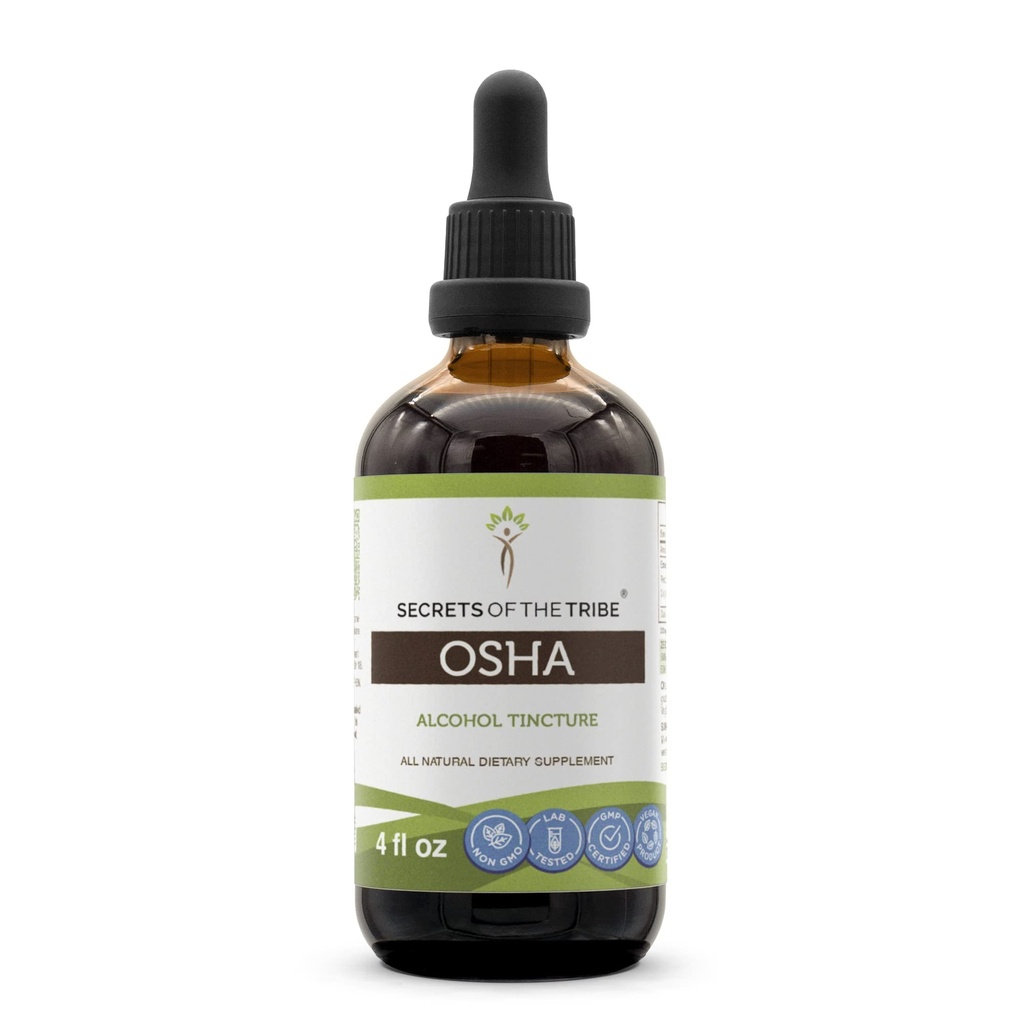 Geheimen van de stam OSHA Tinctuur Alcohol Extract, Responsible gekweekte OSHA (Ligusticum porteri) Gedroogde Wortel 4 OZ