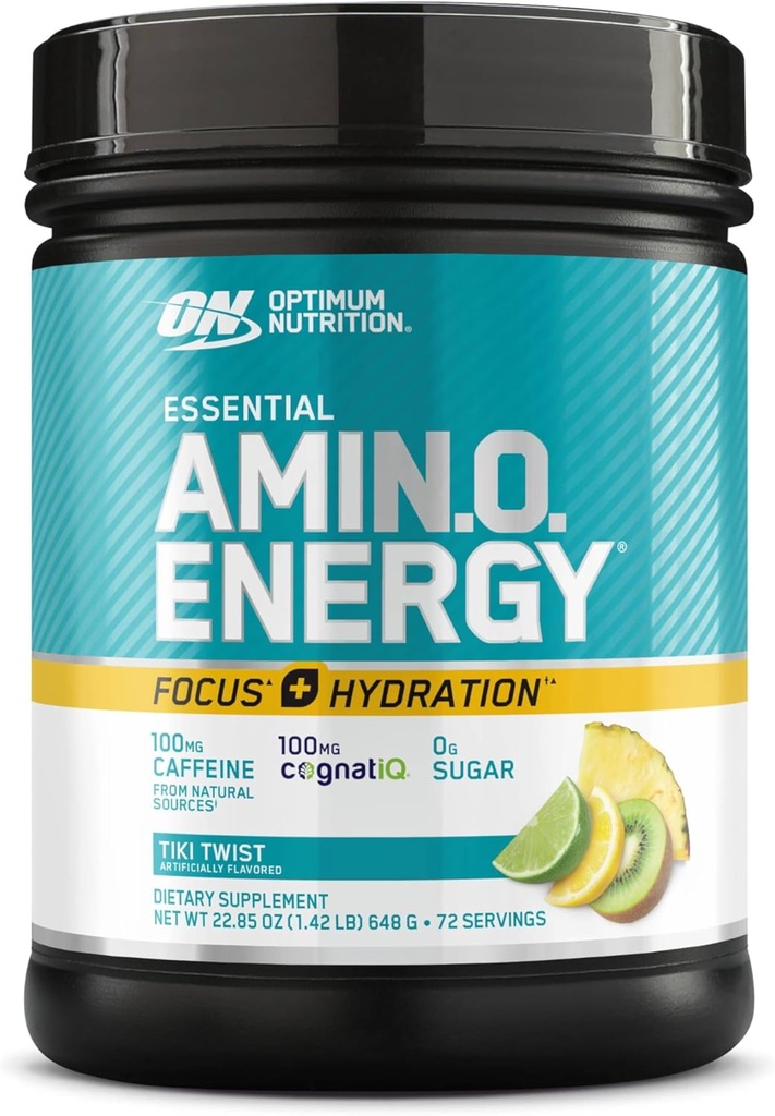 Optimale voeding Essentiële Amino Energie Focus + Hydratatie, Tiki Twist, 72 Servers