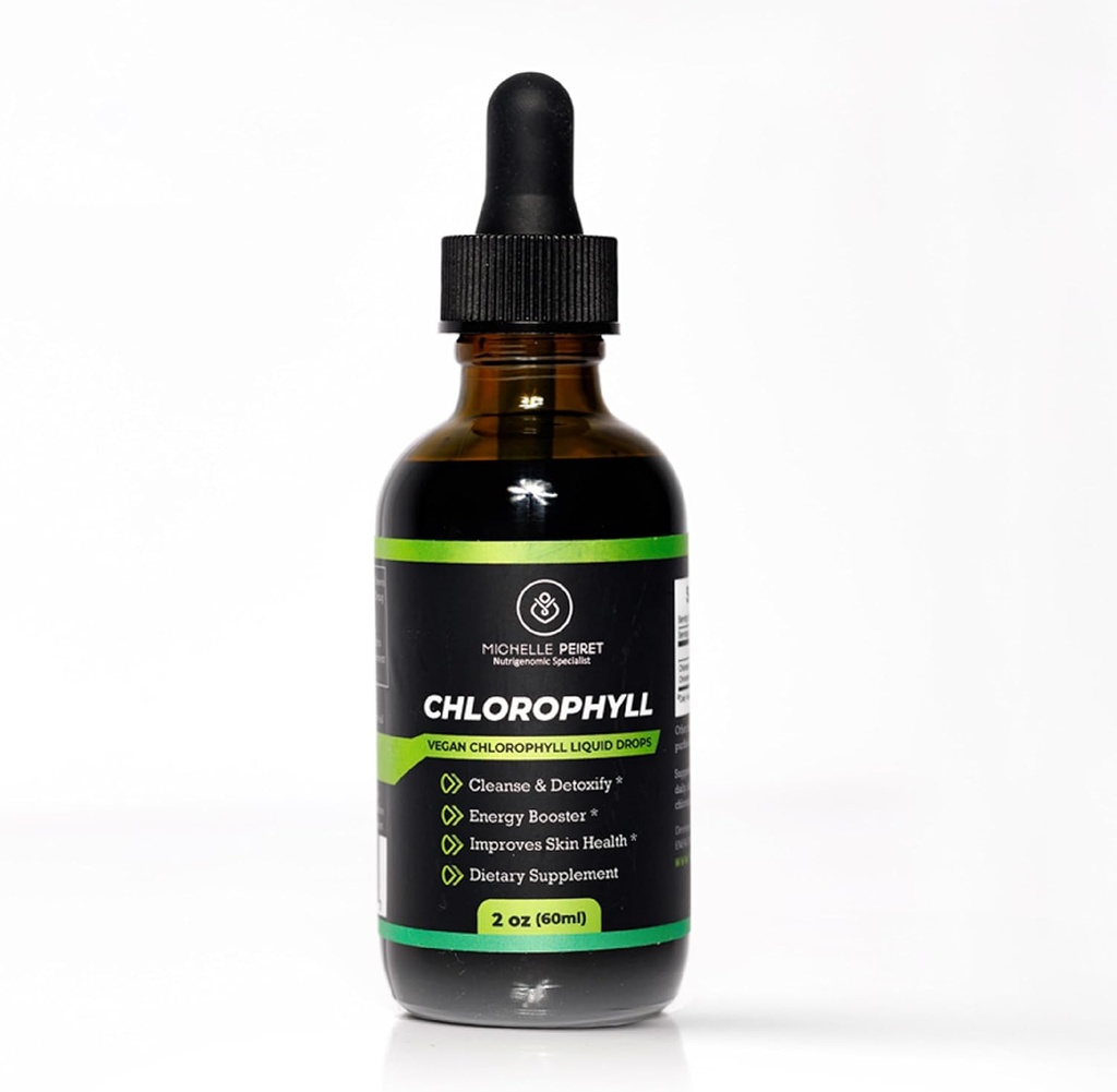 Chlorofyl Liquid Drops, Premium Quality Chlorofyl, Skin Detox en Energy Support, 2oz/60ml