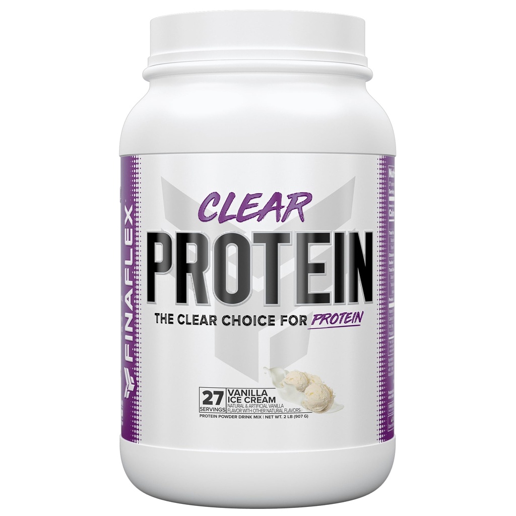 FINAFLEX Clear Protein, Vanille - 2 lb - Bevordert spierprestaties en groei - Milkshake-like Taste - Low Carb, Low Fat & Gluten Free - 27 porties