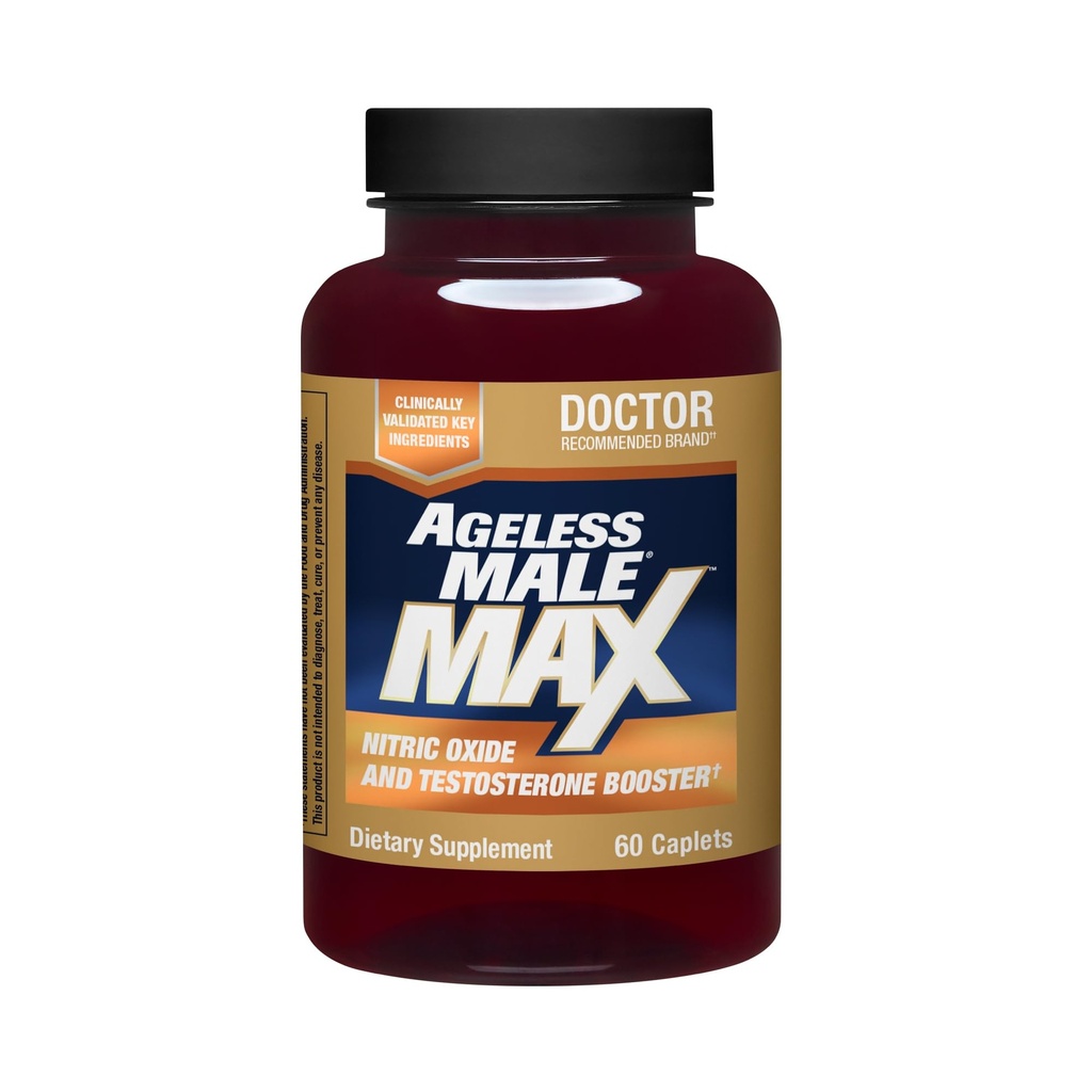 Leeftijdloze man Max Total Testosteron Booster Supplement voor mannen, 60 Capletten