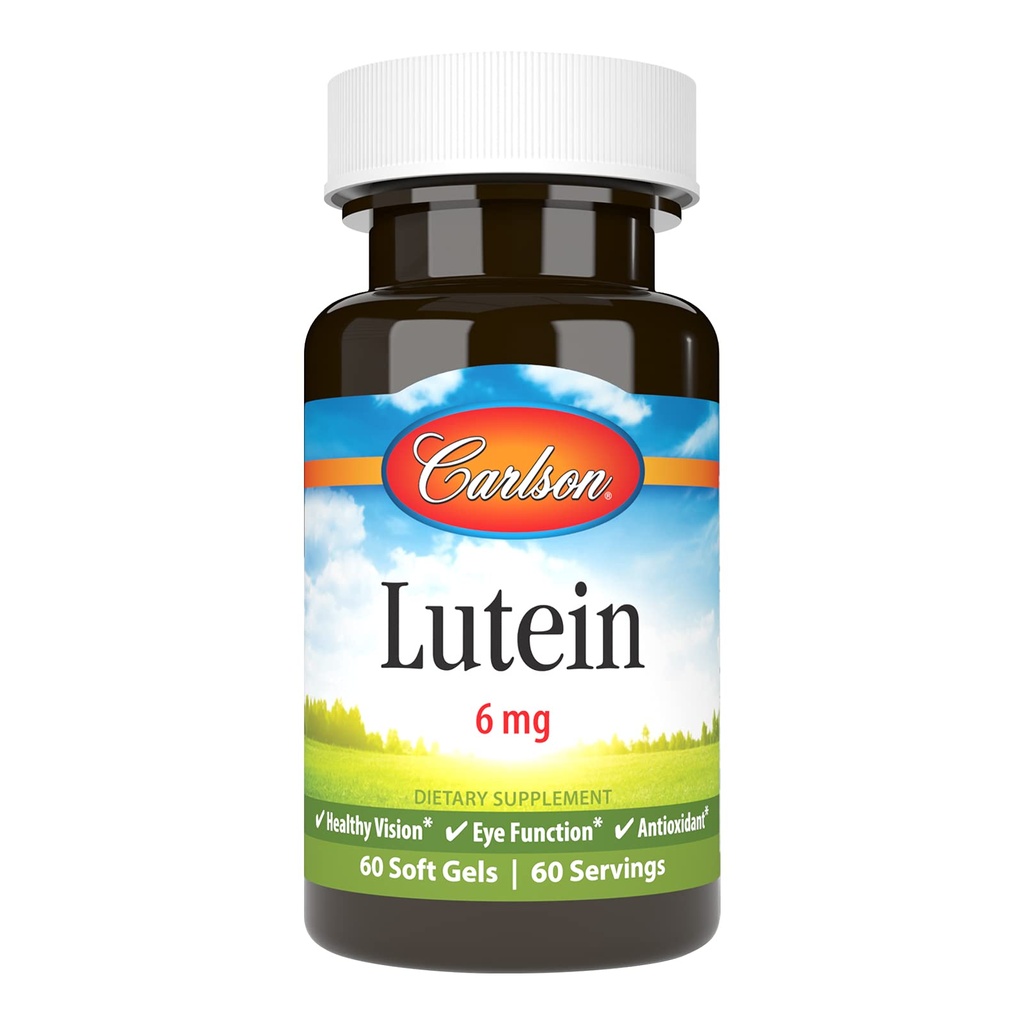 Carlson - Lutein, 6 mg, gezond zicht en oogfunctie, antioxidant, 60 Softgels