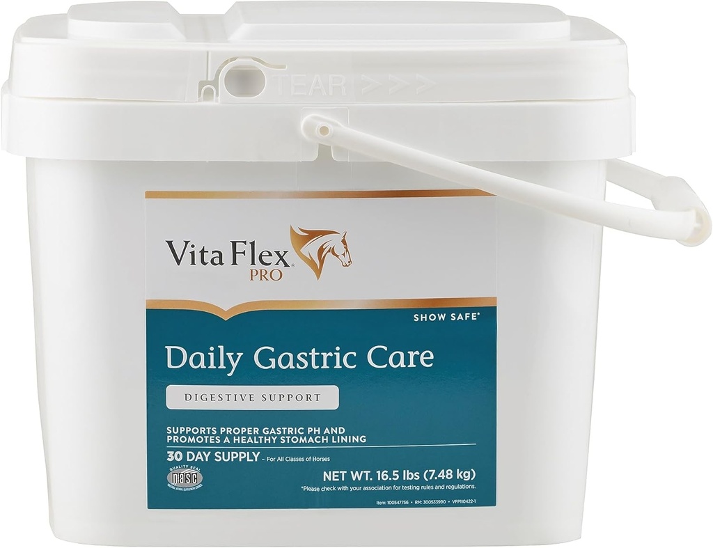 Vita Flex Pro Daily Gastric Care, Show Safe*, Alfalfa-gebaseerde pellets, 30-dagen levering