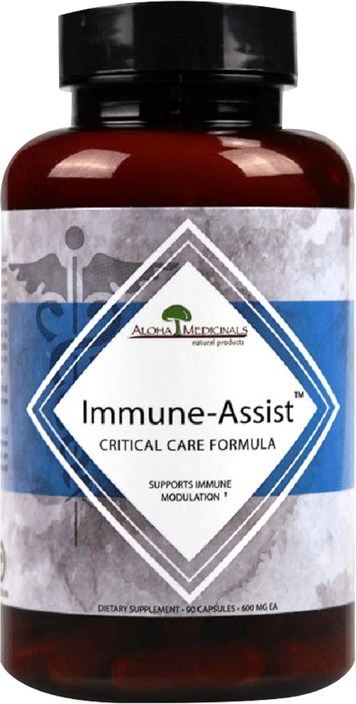 Aloha Medicinals Immune Assist Critical Care Formula, Biologische Paddestoel Supplement, Immuun Ondersteuning Supplement met 7 Paddestoel Extracten, Verpakking van 1, 90 Capsules Elk